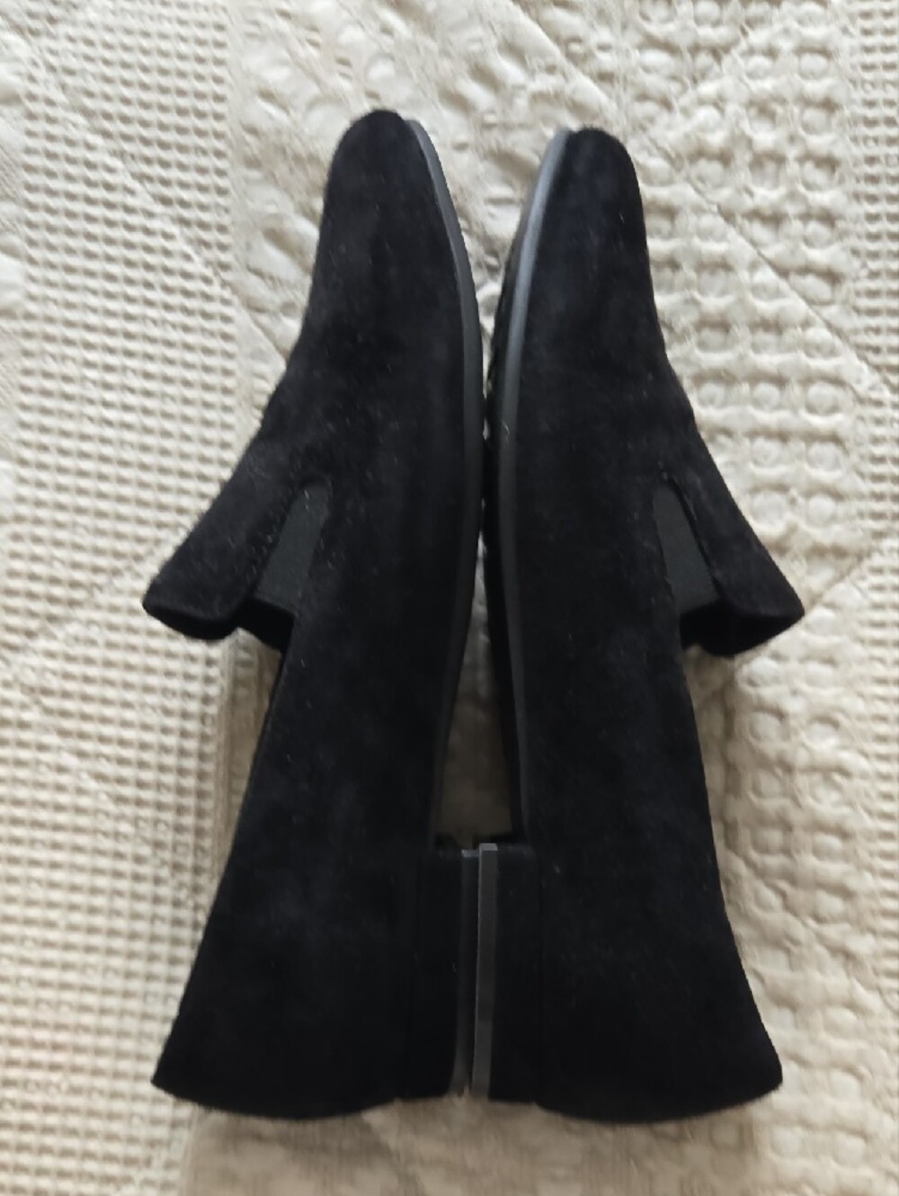 David Tate Black Suede Slip-On Loafers Normcore Elevated Basic Classic 8N - Picture 4 of 8